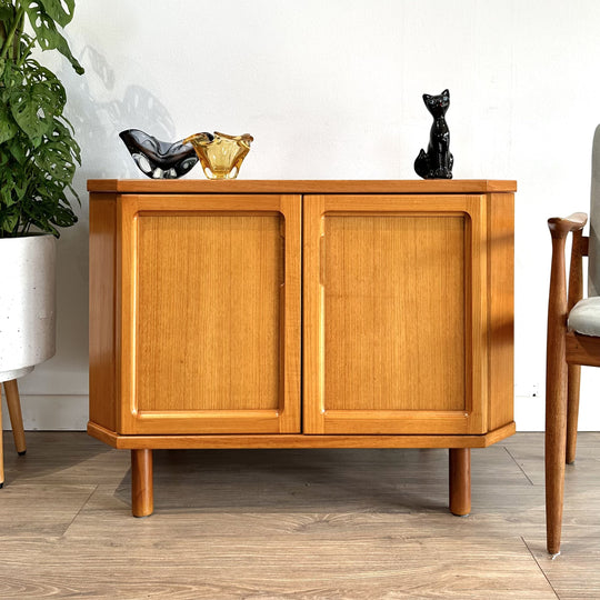 Mid Century Teak Sideboard LP Record Cabinet by Parker