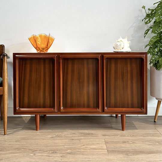 Mid Century Walnut Sideboard LP Record Cabinet by Chiswell