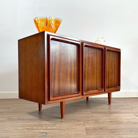 Mid Century Walnut Sideboard LP Record Cabinet by Chiswell