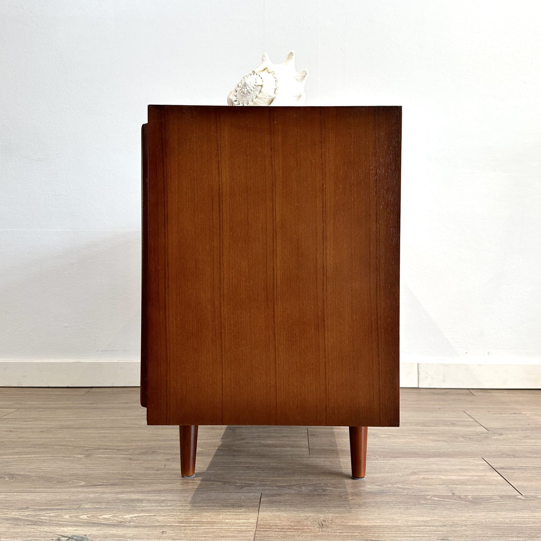 Mid Century Walnut Sideboard LP Record Cabinet by Chiswell