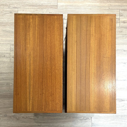 Pair of Parker Teak Sideboard LP Record Cabinet Bedside Tables