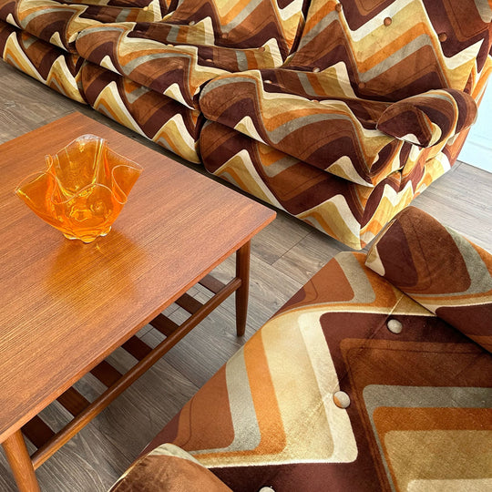 Mid Century Teak Coffee Table with Magazine Shelf