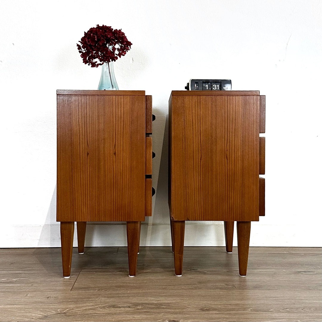 Mid Century Teak Berryman Bedside Tables 