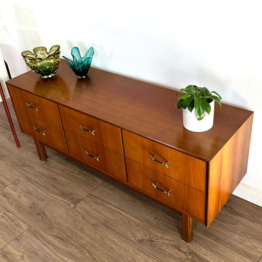 Mid Century Vintage 1960’s Teak Sideboard Dresser Drawers