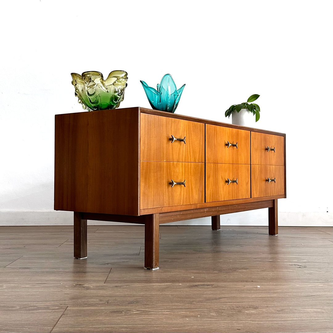 Mid Century Vintage 1960’s Teak Sideboard Dresser Drawers