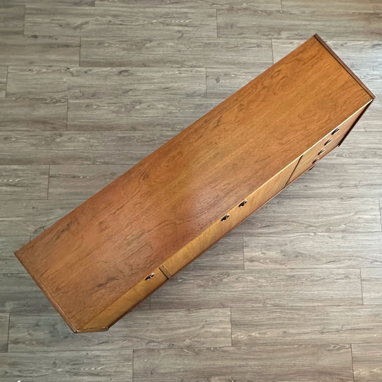 Mid Century Cats Eye Teak and Blackwood Sideboard by Parker