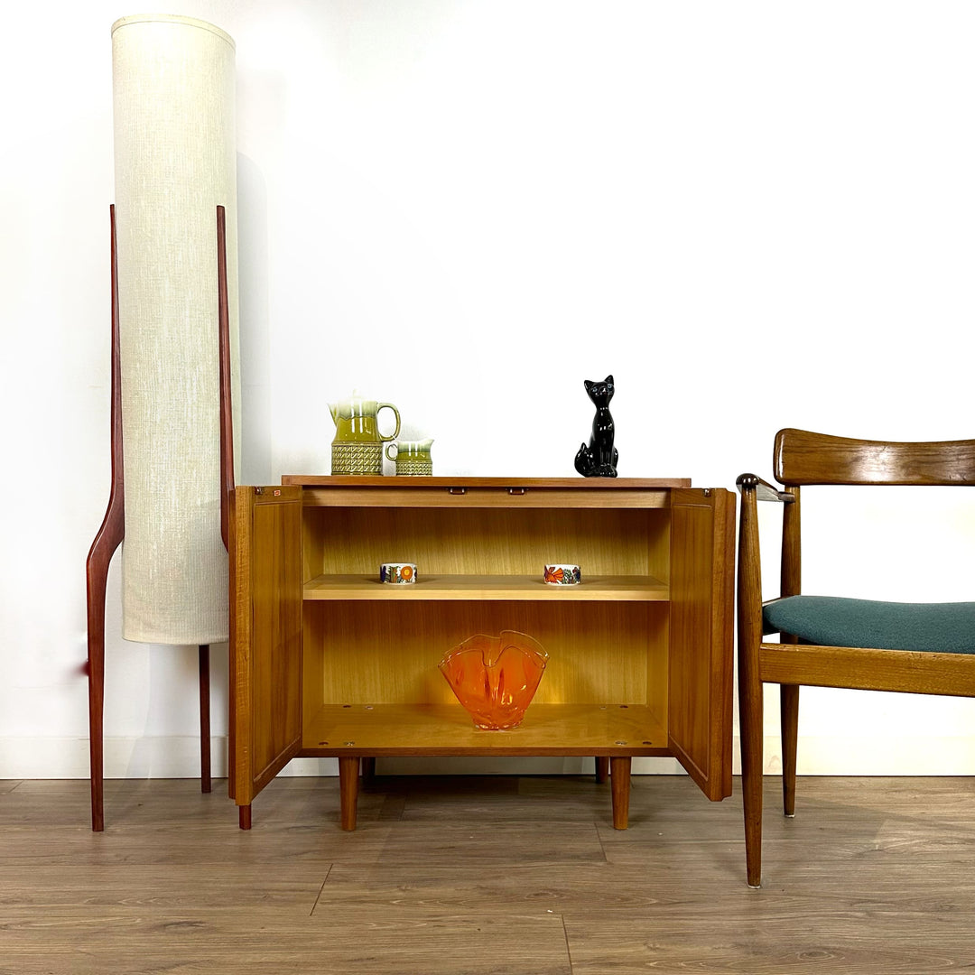 Mid Century Teak Sideboard LP Record Cabinet by Chiswell