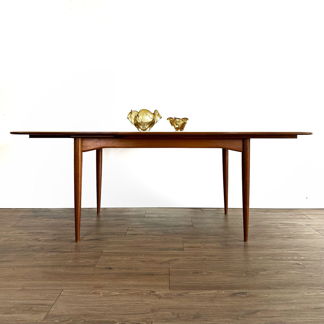 Parker Teak Mid Century Dining Table Extendable