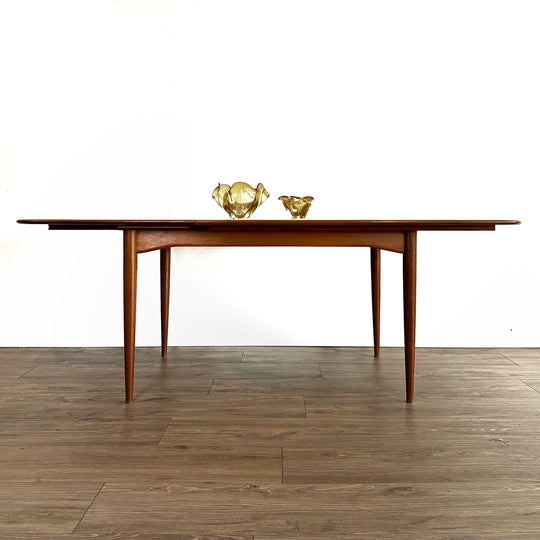 Parker Teak Mid Century Dining Table Extendable